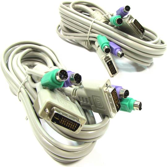Conmutador KVM Uniclass de PS2 DVI 1920x1200 1KVM a 2CPU