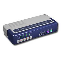 KVM Switch PS2 VGA Uniclass USB2 AUDIO 1KVM a 4CPU