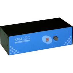 PS2 KVM Switch Uniclass VGA 4CPU 1KVM para vídeo duplo