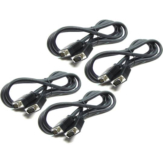 PS2 KVM Switch Uniclass VGA 4CPU 1KVM para vídeo duplo
