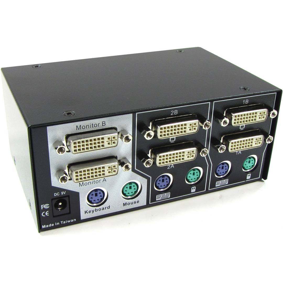 PSV DVI 1600x1200 1KVM Uniclass KVM Przełącz na podwójne wideo 2CPU