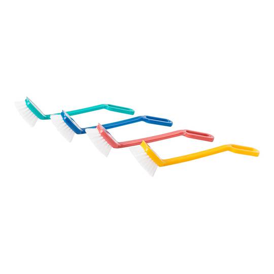 Cepillo lavaplatos con mango largo de plástico de 25x4,5x3 cm en colores surtidos