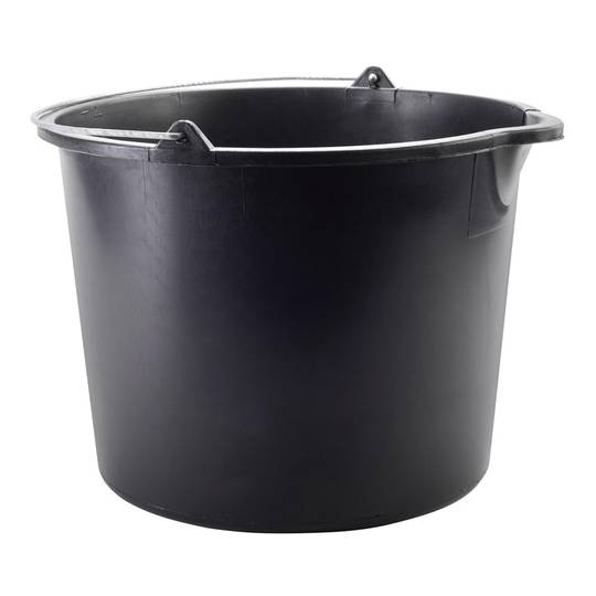 Bacinella per secchio a costruzione rotonda con manico zincato 30,6x23,2 cm con capacità di 12 litri colore nero