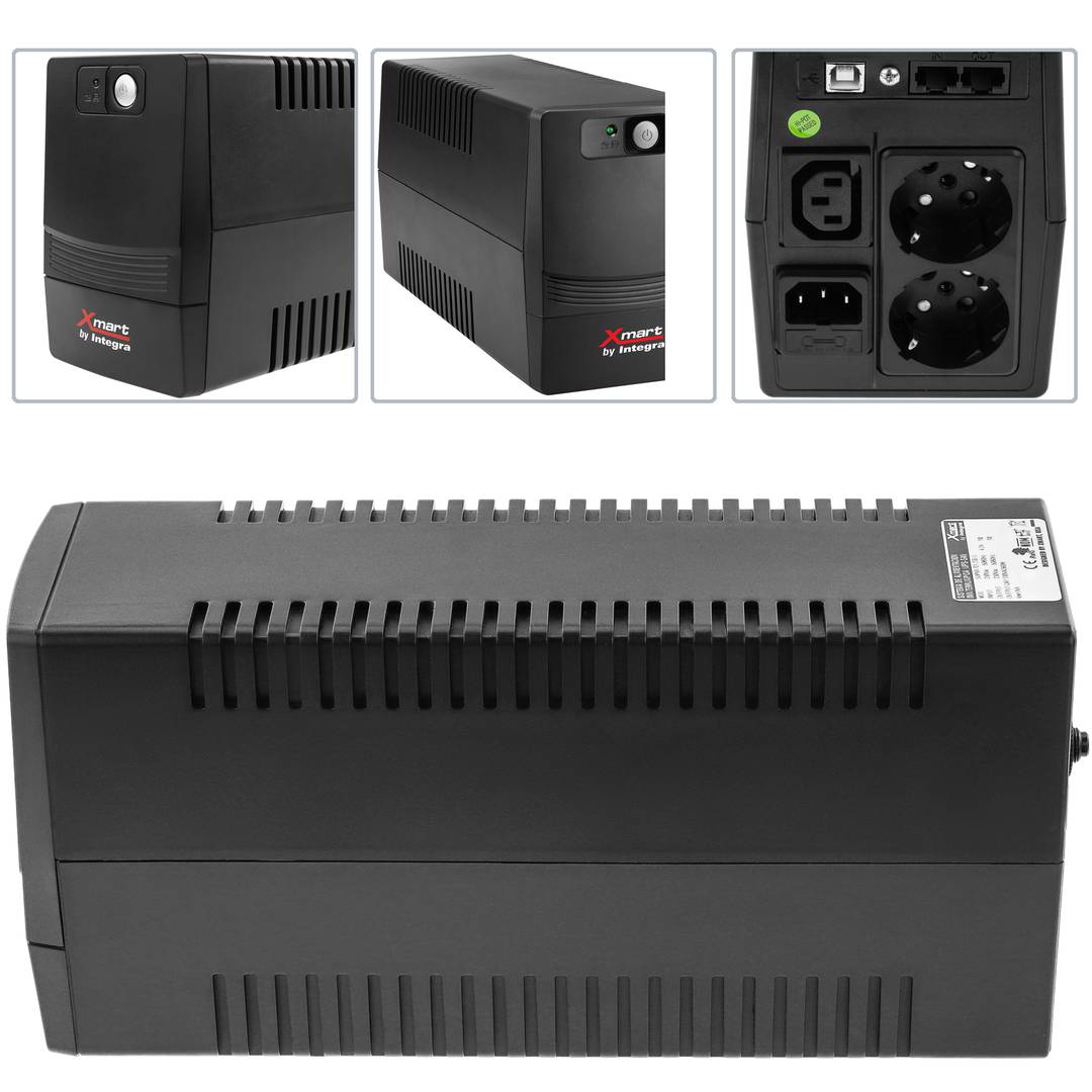 UPS linea interattiva Supra 900VA 480W con 2 schuko