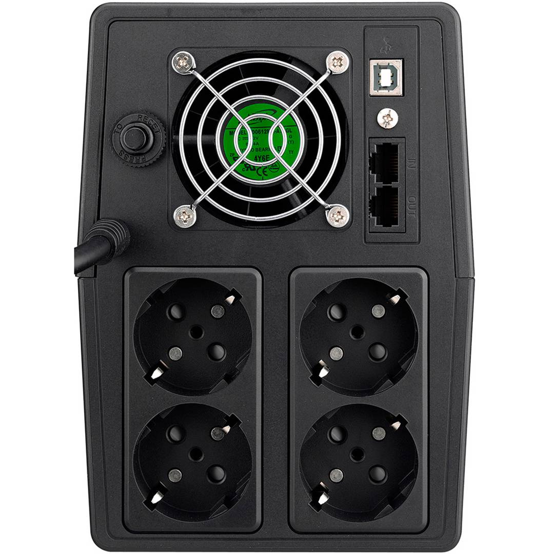 SAI de línea interactiva Supra de 2100VA 1200W con 2 schuko y 1 C14 Xmart SUPRA 2103-230