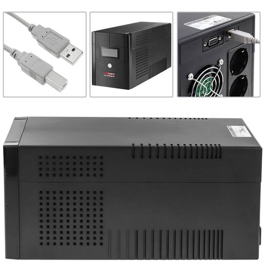 SW-PRO 2200VA 1400W sinusvormige lijn UPS met 4 schuko