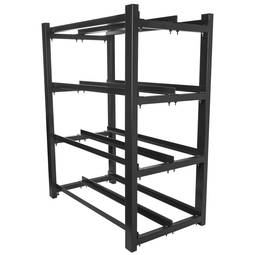 Lanberg 830X454 2 Row 4 Tier 8 Shelf UPS Battery Frame Black OR01-830454-204-BK