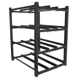 Lanberg 830X650 3 Row 4 Tier 12 Shelf Black UPS Battery Frame OR01-830650-304-BK