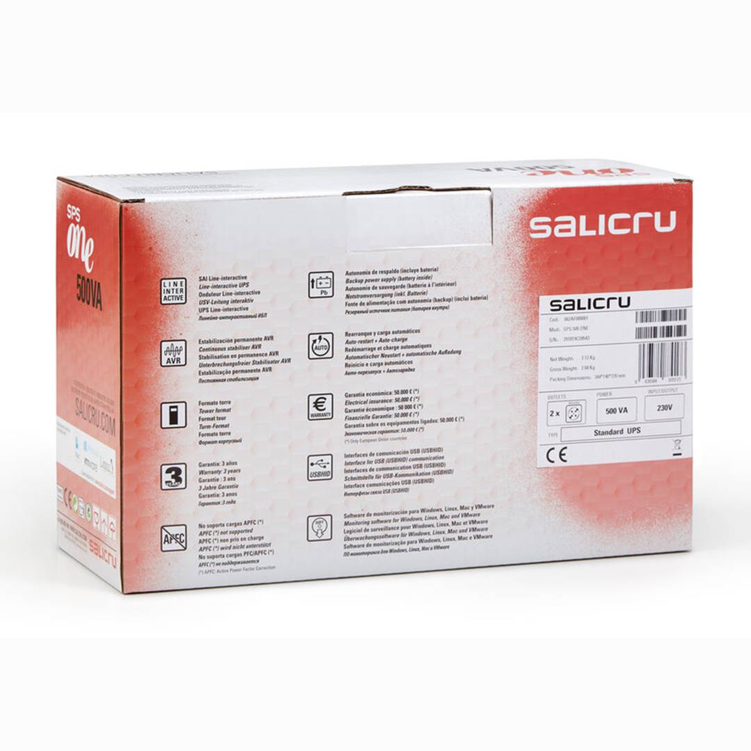 UPS Line-interactive SPS ONE IEC firmy Salicru 700VA 360W