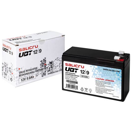 Bateria AGM recargable para SAI de 12V y 9Ah de Salicru