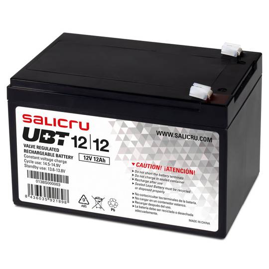 Batteria AGM ricaricabile Salicru 12V e 12Ah per UPS