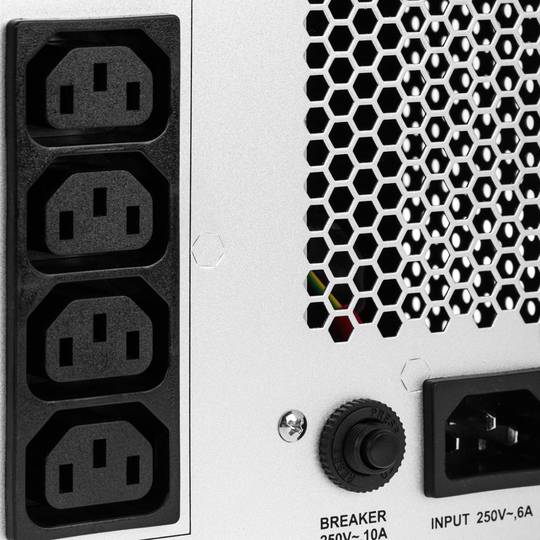 Fonte de alimentação ininterrupta on-line 1000VA 1000W UPS com 4 IEC C13