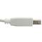 USB 2.0 AB Cable 2m de mâle blanc