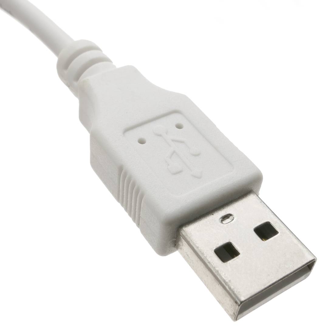 USB 2.0 AB Cable 2m de mâle blanc