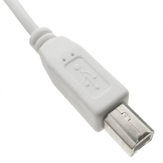 USB 2.0 AB Cable 2m de mâle blanc