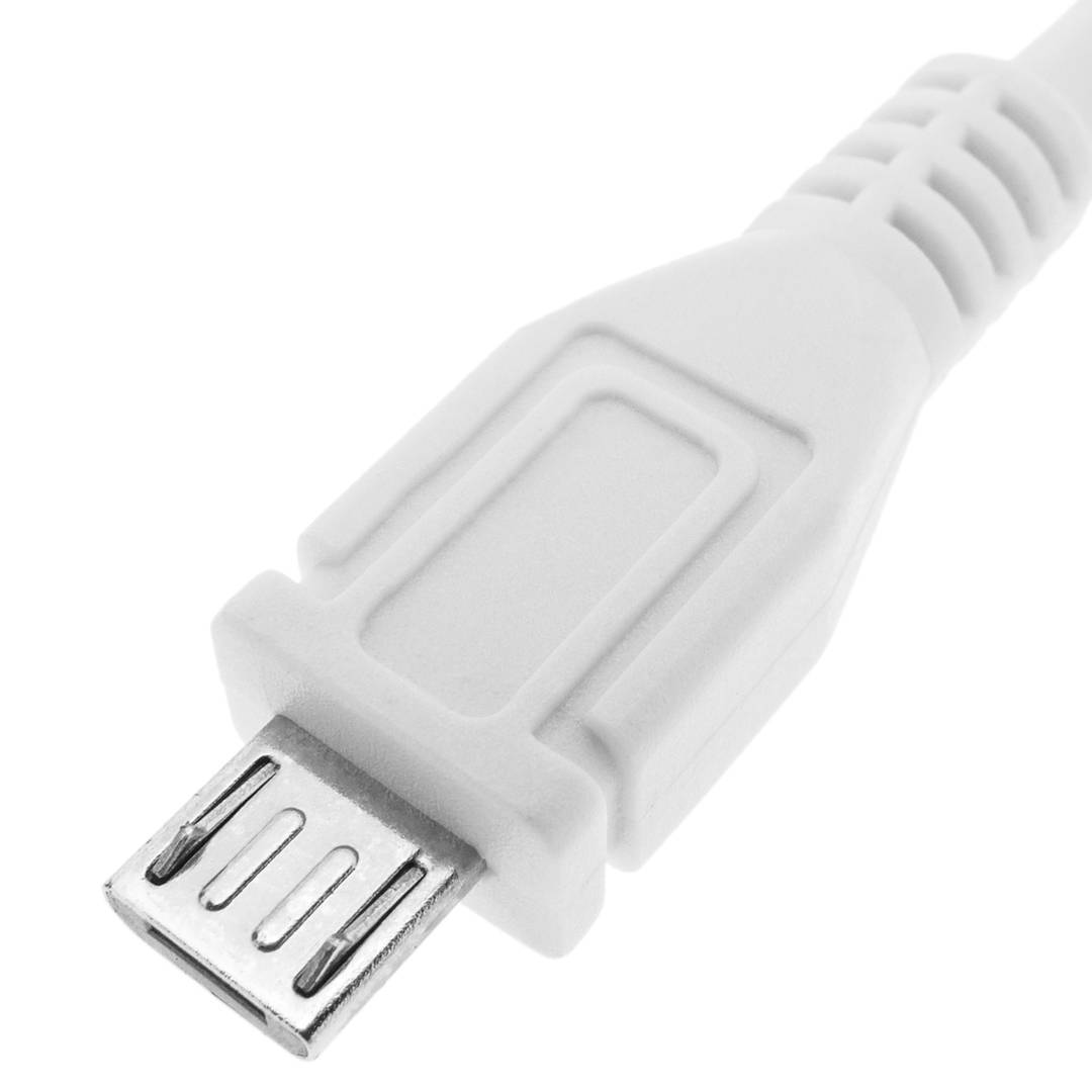 USB 2.0 CABLE A male to MicroUSB male white 20cm - Cablematic