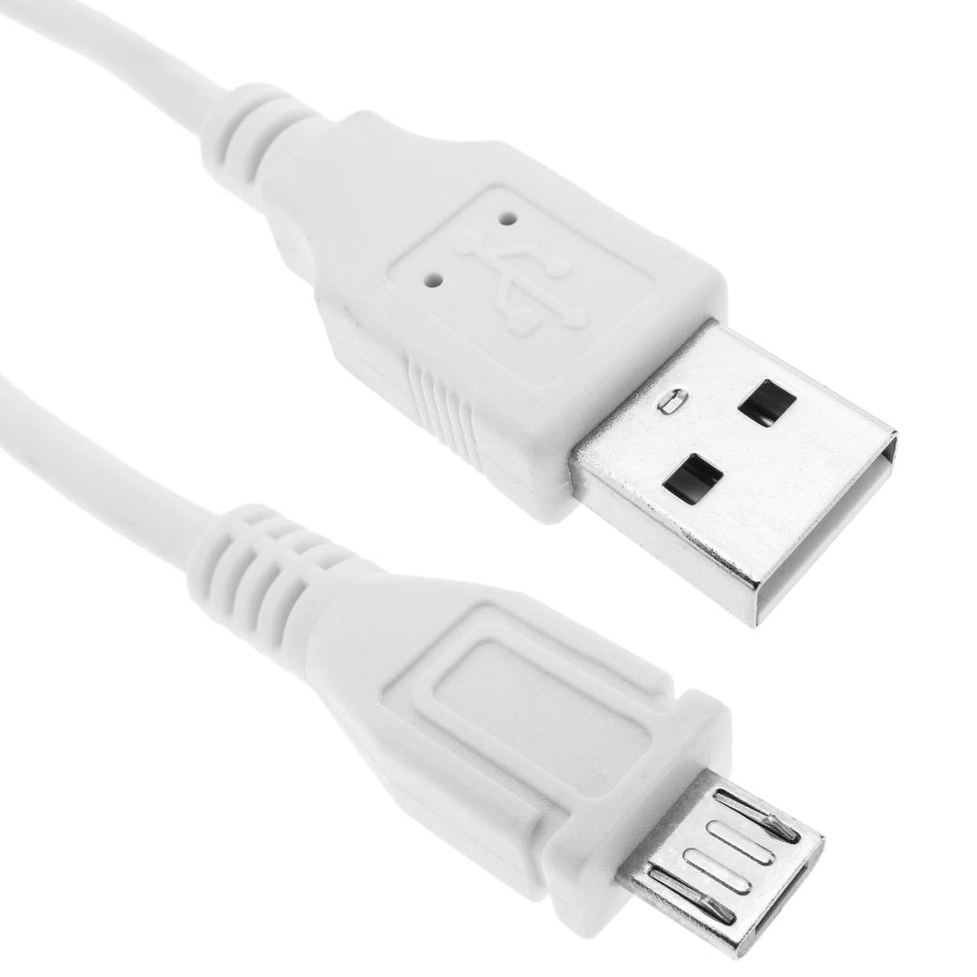 Cabo USB 2.0 A macho para MicroUSB macho branco 1m