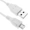 Cable USB 2.0 A Micro USB mascle blanc 3m