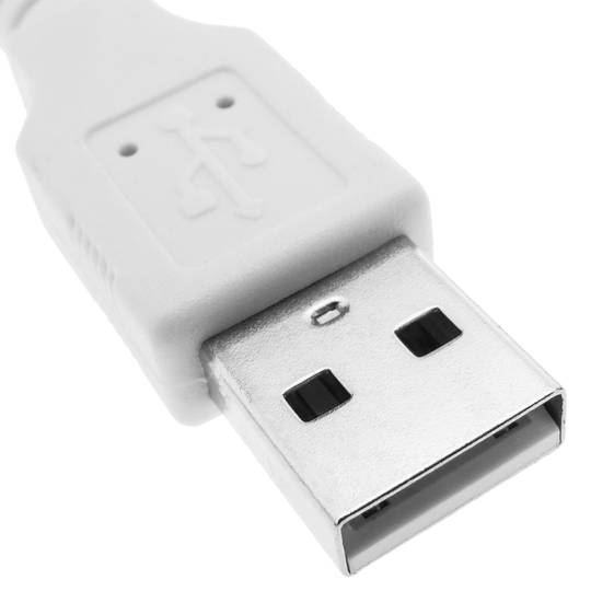 Cable USB 2.0 A Micro USB mascle blanc 3m