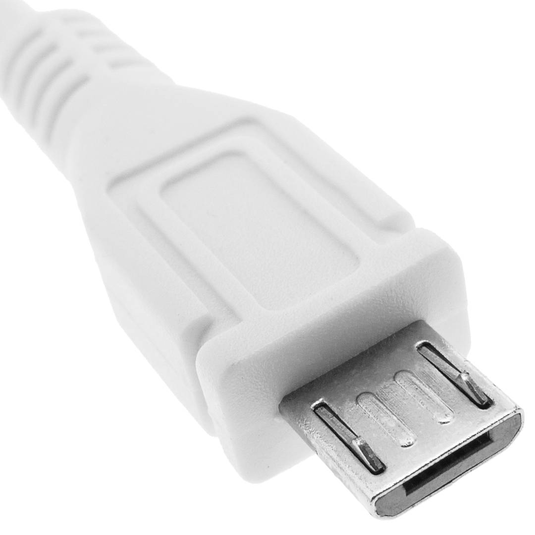 Cable USB 2.0 A Micro USB mascle blanc 3m