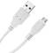 Cable USB 2.0 A Micro USB mascle blanc 3m