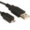 USB 2.0 A MicroUSB-kabel mannelijk zwart 1m