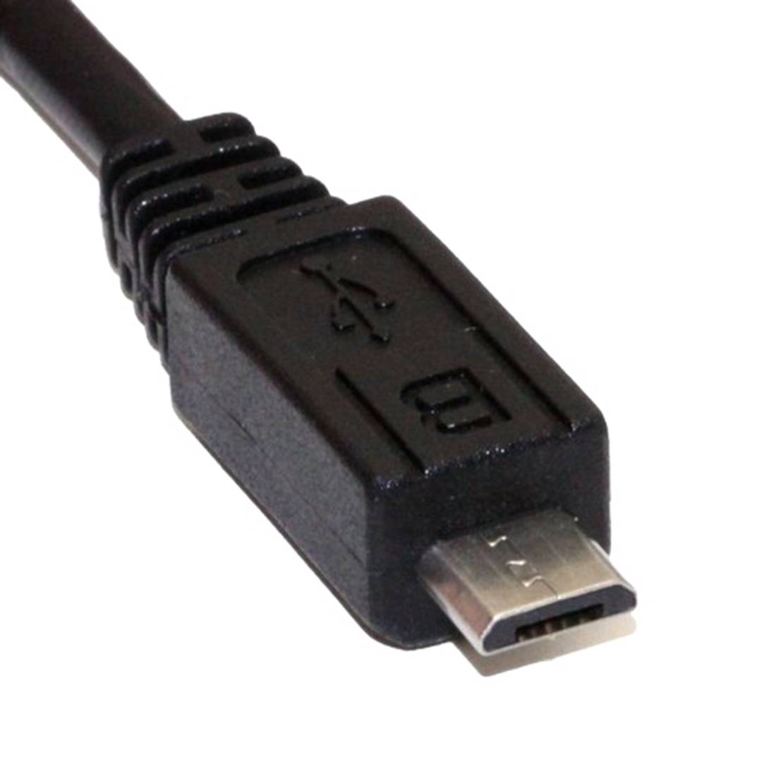 USB 2.0 A MicroUSB-kabel mannelijk zwart 1m