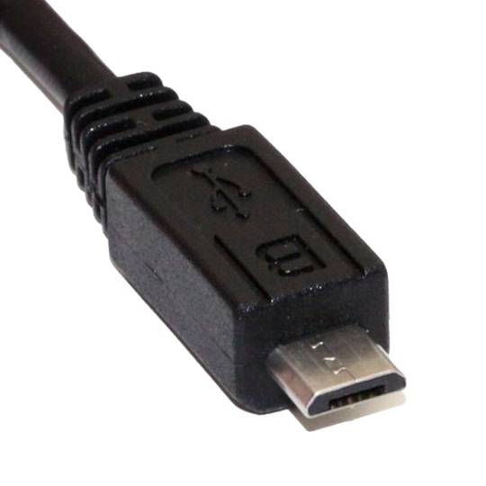 USB 2.0 A MicroUSB-kabel mannelijk zwart 1m
