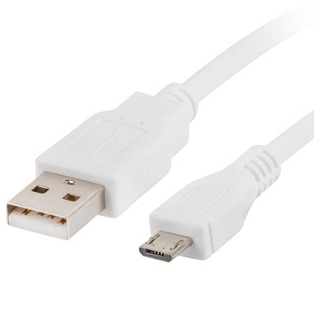 Micro-USB A auf USB A USB 2.0 Kabel 1 Meter weiß von Lanberg CA-USBM-10CC-0010-W