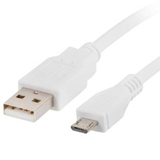 Micro-USB A auf USB A USB 2.0 Kabel 1 Meter weiß von Lanberg CA-USBM-10CC-0010-W