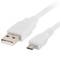 Micro-USB A auf USB A USB 2.0 Kabel 1 Meter weiß von Lanberg CA-USBM-10CC-0010-W