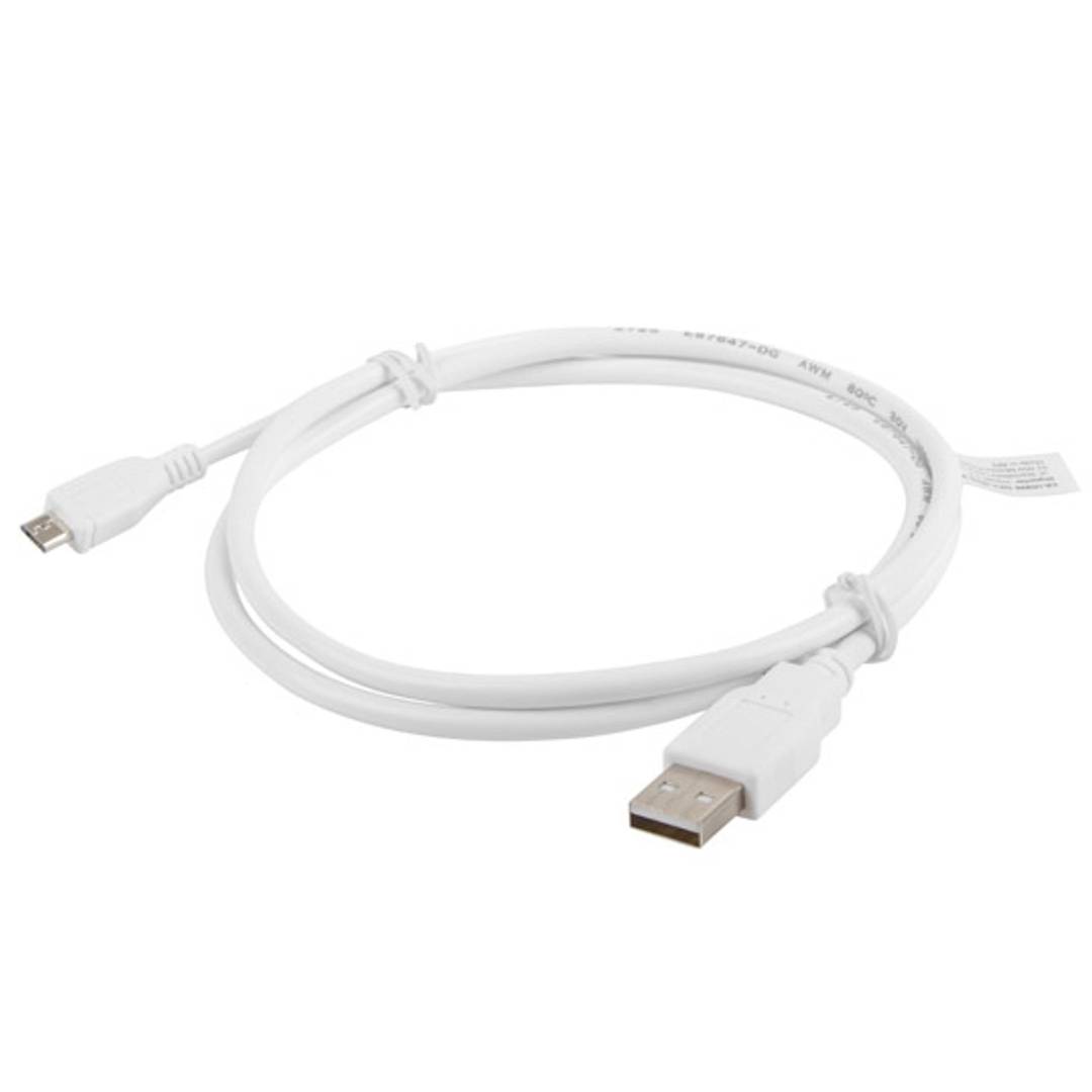 Micro-USB A auf USB A USB 2.0 Kabel 1 Meter weiß von Lanberg CA-USBM-10CC-0010-W