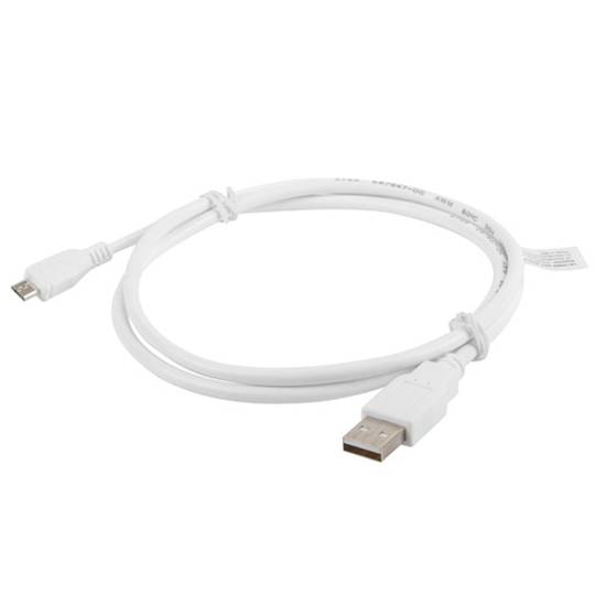 Micro-USB A auf USB A USB 2.0 Kabel 1 Meter weiß von Lanberg CA-USBM-10CC-0010-W