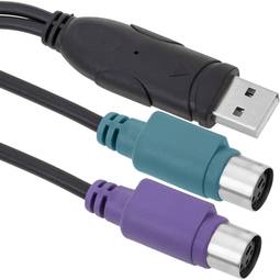 Adaptador USB a PS2 (1 USB-A macho a 2 MiniDIN 6-pin hembra)