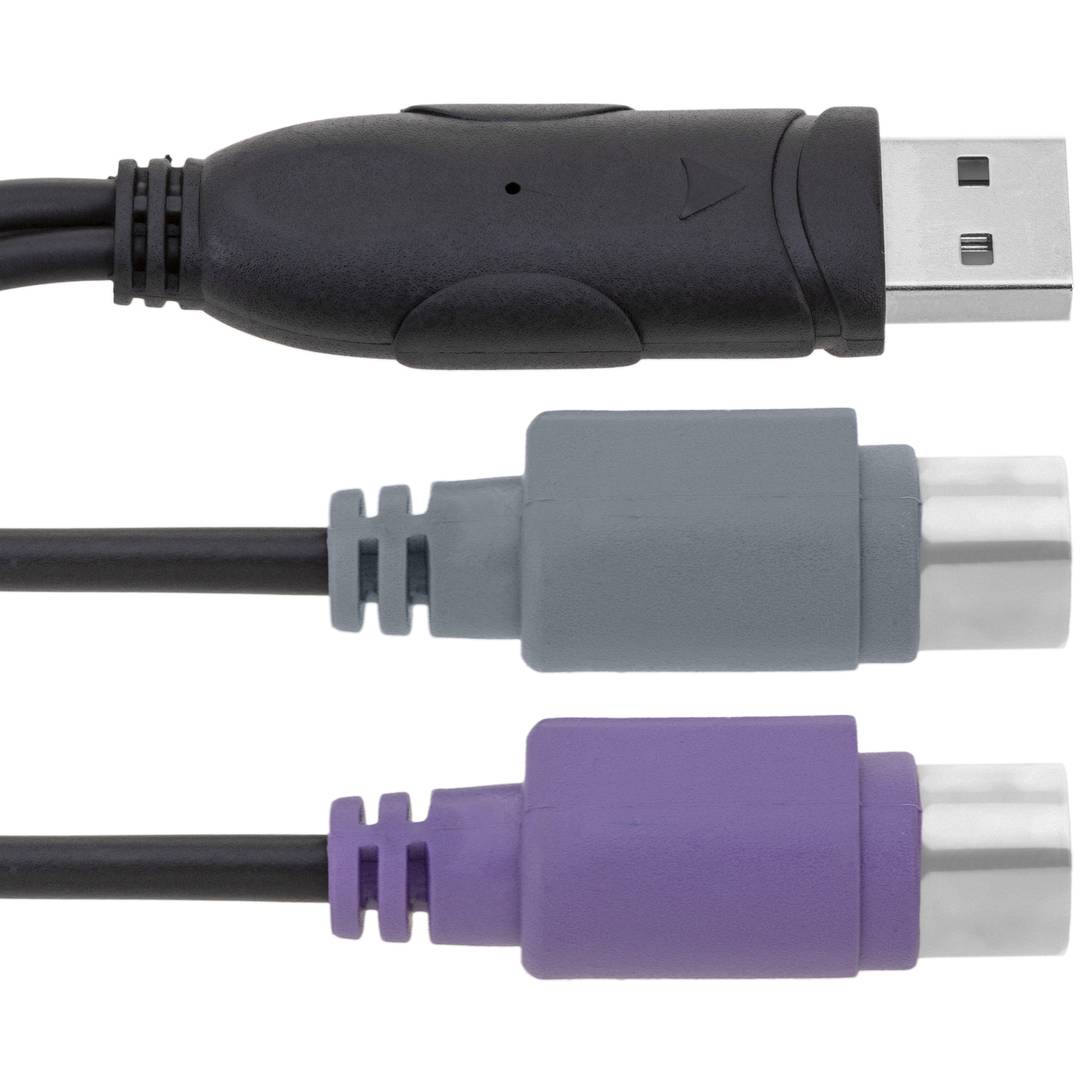 USB to PS2 (1 x USB-A male to 2 x 6-pin MiniDIN female)
