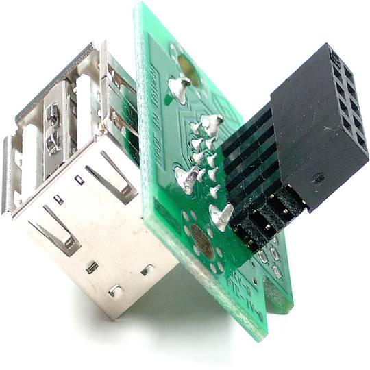 USB-moederbordadapter 2x5 pin naar 2xAH