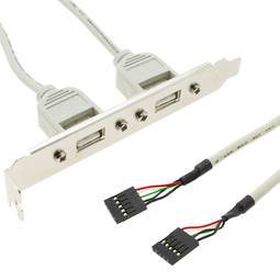 Adaptateur USB carte mère de broches 2x5 à 2xAH support