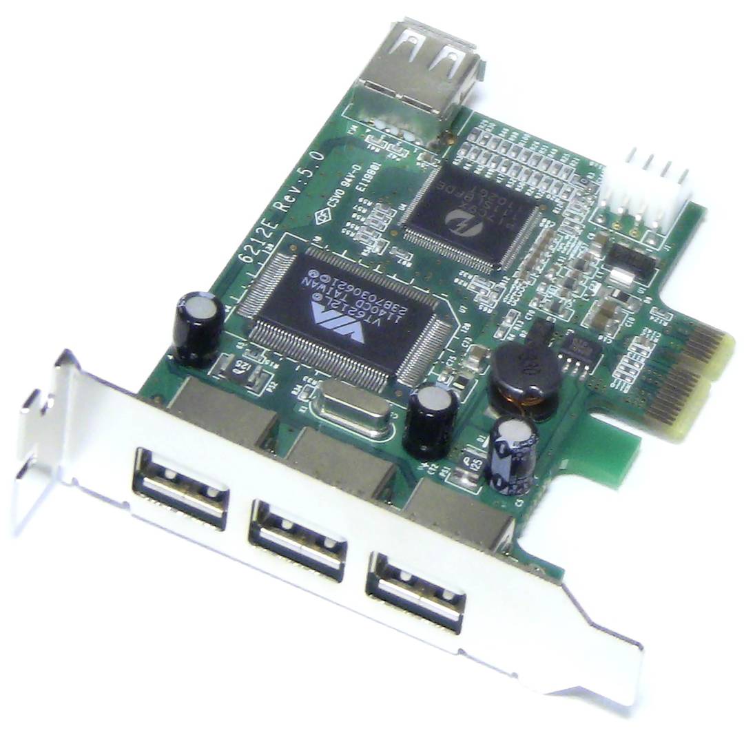 PCI-Express Card USB 4-Port Flex-ATX e Standard (3 +1 AH)