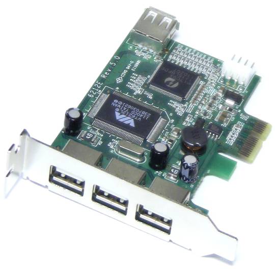 PCI-Express Card USB 4-Port Flex-ATX e Standard (3 +1 AH)