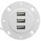 Hub USB 2.0 à 3 ports pour ordinateur de bureau blanc