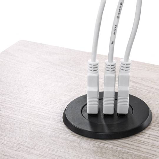 Hub USB 2.0 à 3 ports pour ordinateur de bureau noir