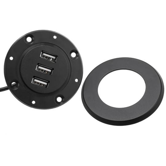 Hub USB 2.0 à 3 ports pour ordinateur de bureau noir