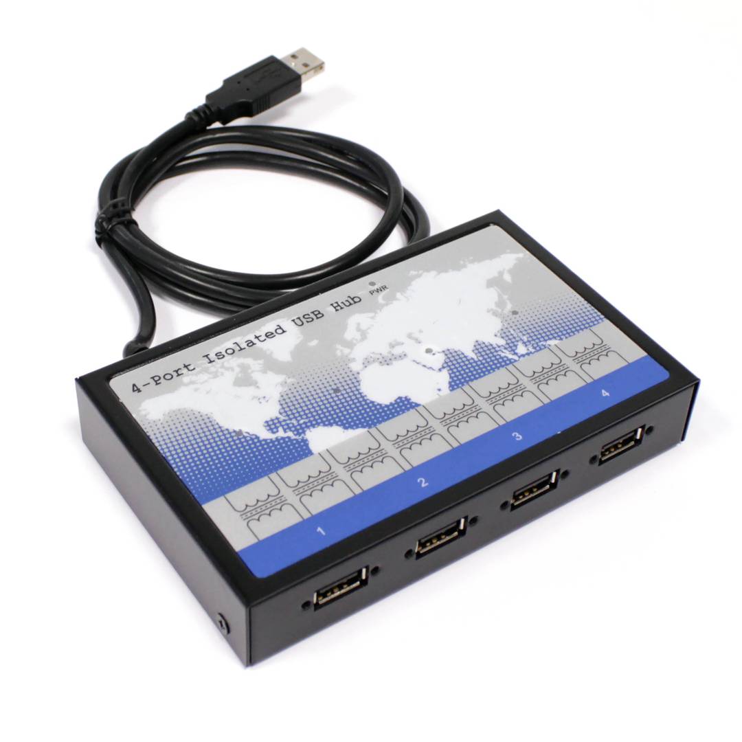 4-port USB hub isolated protected Titan HUB-400-ISO