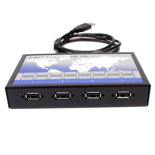 4-port USB hub isolated protected Titan HUB-400-ISO