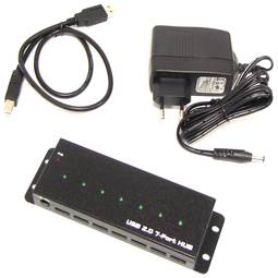 Industriële USB 2.0-hub met 7 poorten AH