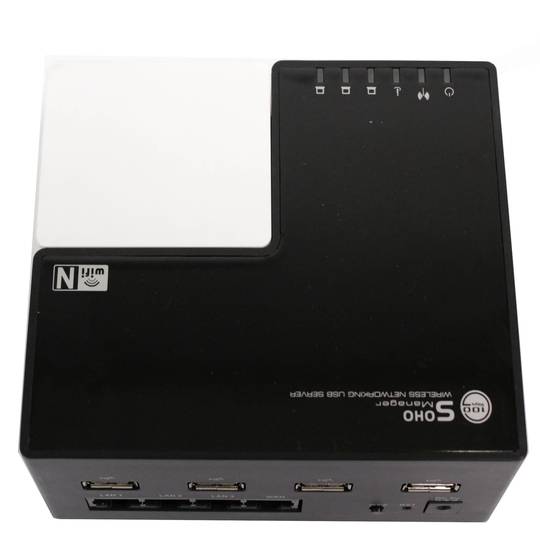 WIFI Router e 4 portas USB servidor IEEE 802.11 b/g/n