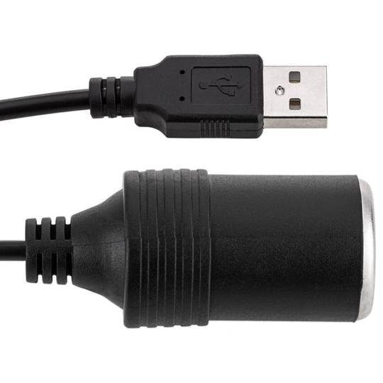 5V USB A mâle à 12V allume-cigare de voiture prise femelle convertisseur  pour allume-cigares de voiture enregistreur de conduite DVR Dash caméra GPS  (en dessous de 8W), 30 cm / 12 pouces 