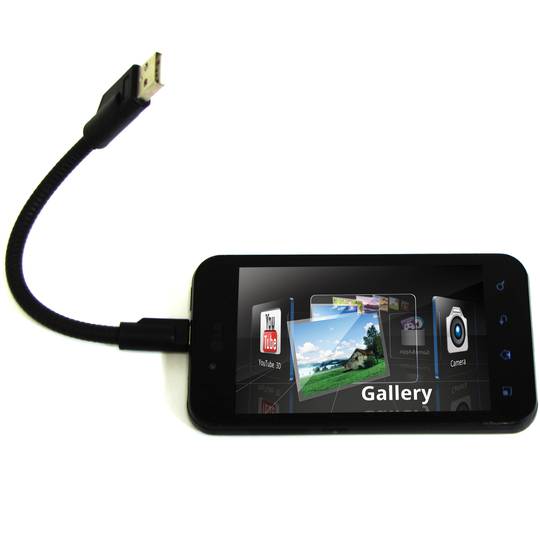 Elastyczny sztywny kabel dla Androida lub MicroUSB 20 cm