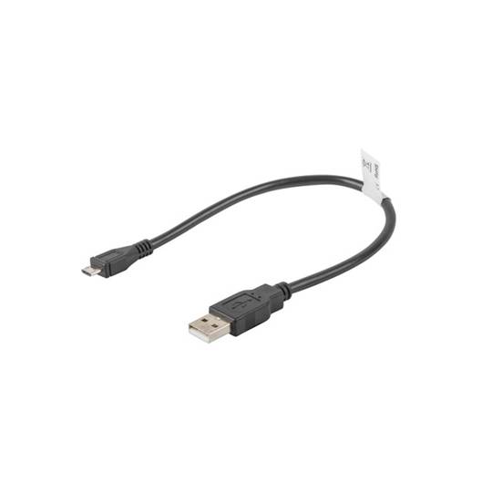 Lanberg Micro-USB B naar USB A 2.0 kabel 0,3 meter zwart CA-USBM-10CC-0003-BK