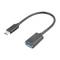 Adaptador USB Lanberg USB-C macho 3.1 para USB-A fêmea OTG preto 15 cm